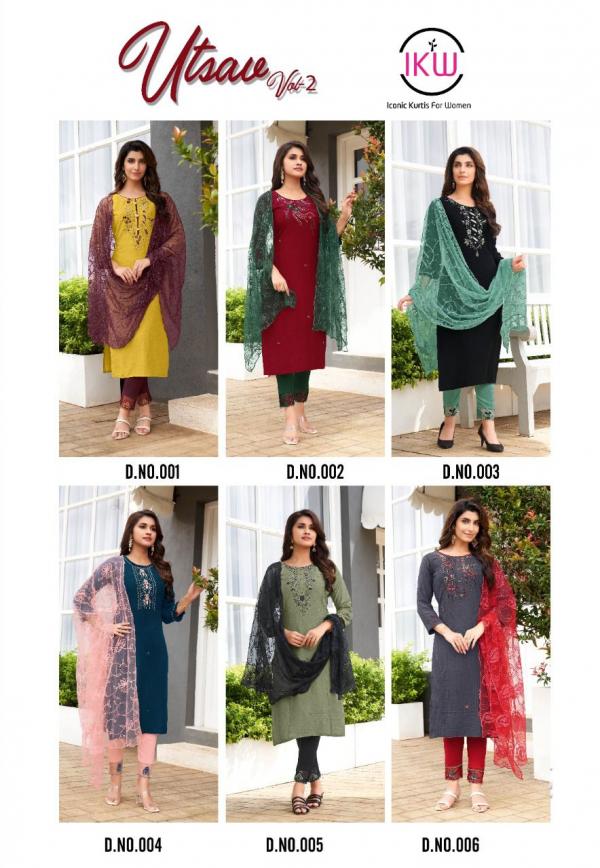 Ikw Utsav 2 Designer Wear Viscose Designer Readymade Collection